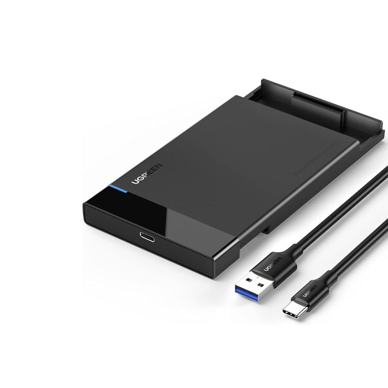 UGREEN 2.5 inch SATA III to USB 3.0 SSD HDD Hard Disk Drive Enclosure with 5Gbps Transmission Rate and Up to 6TB Storage Capacity for PC, Laptop, Desktop Computer, etc. – Supports Windows, Mac OS, Linux, and Chrome OS | 50743