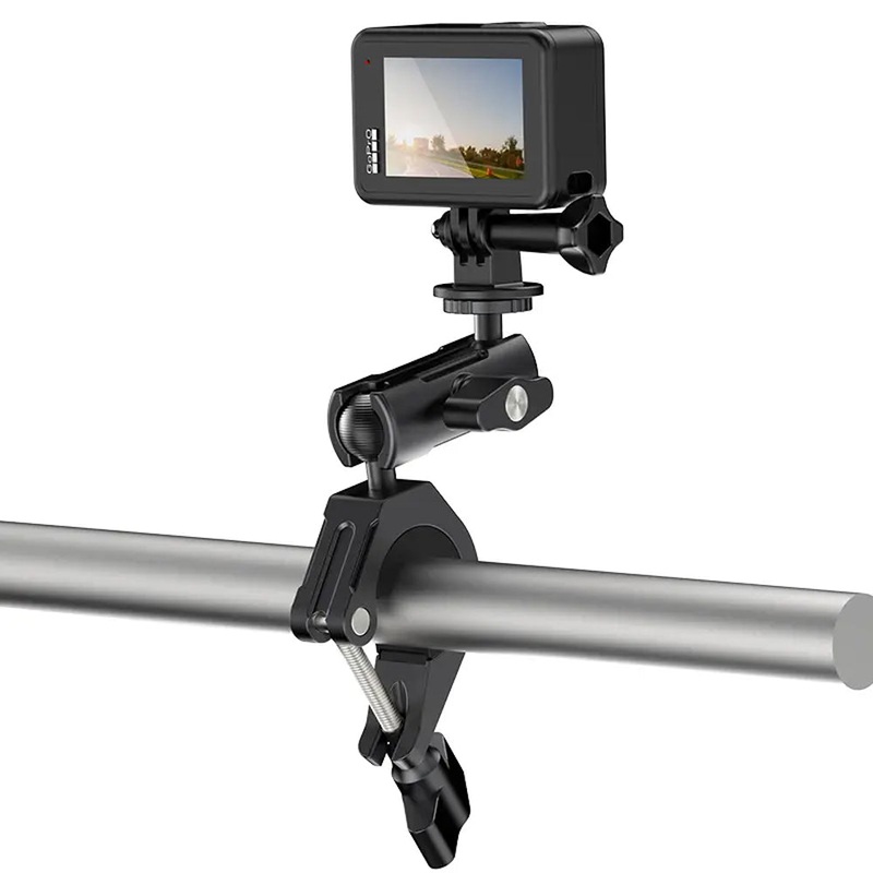 Ulanzi (8-35mm) Shakeproof Motorcycle Bike Handlebar Clamp Camera Mount Holder with 360 Bi-Directional Adjustment for Phone Clip, GoPro, Insta360 Panoramic and Action Cameras | C018GBB1