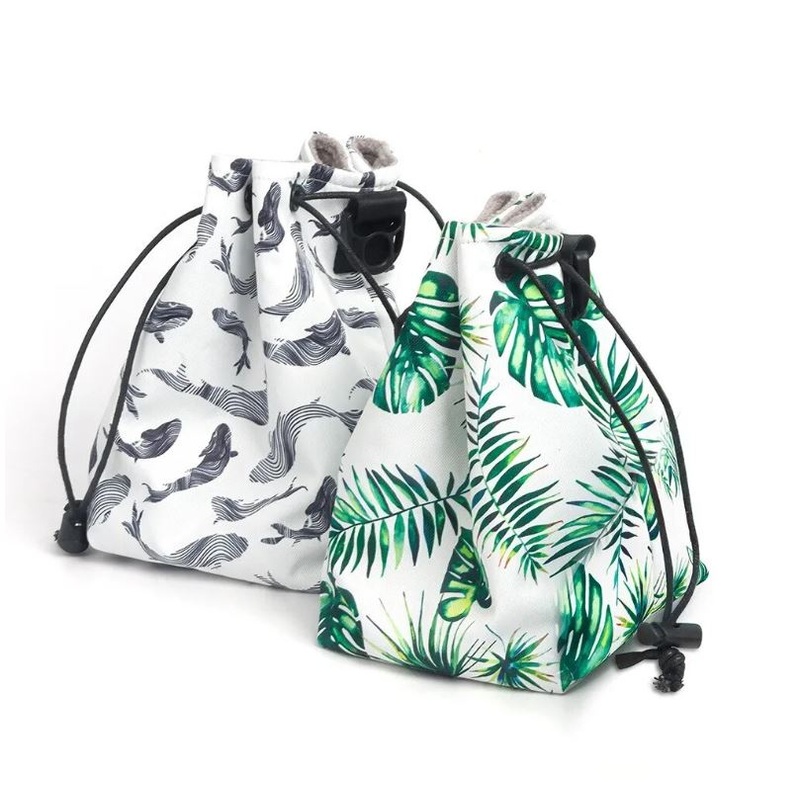 [CLEARANCE] Pikxi Universal Multipurpose Drawstring Travel Bag with Waterproof Lining, Soft Felt Padding, and Accessory Pockets for Cameras and Lenses – Whale