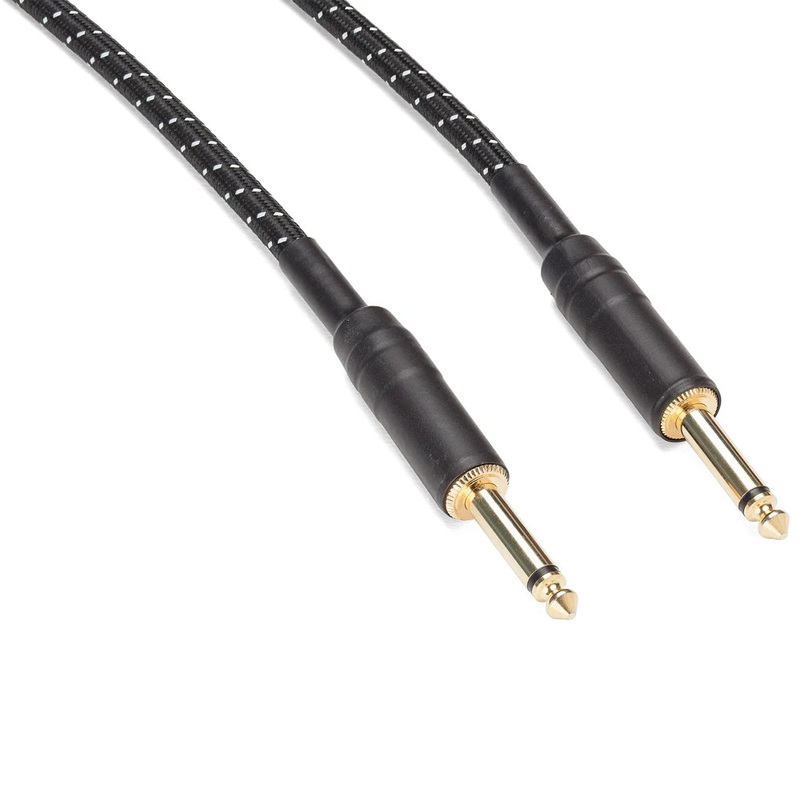 [CLEARANCE] Samson TOURtek PRO TPIW 3 / 8 Meters 6.35mm Audio Instrument Cable with Nylon Cotton Braided Jacket, Gold Plated Neutrik Connectors and Copper Mesh Shielding | ESATPIW10 ESATPIW25