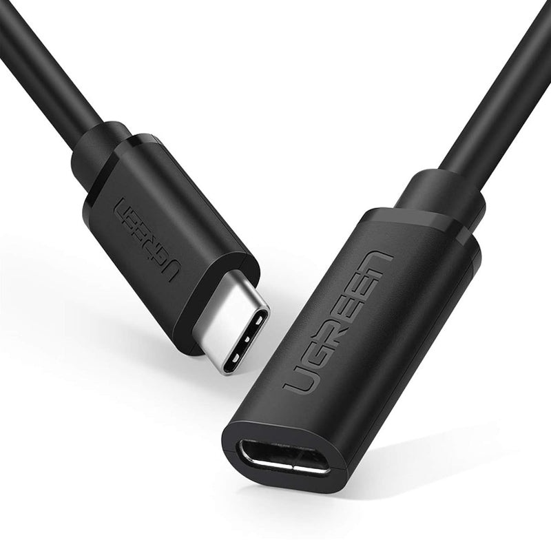[CLEARANCE] UGREEN 100W USB C 3.1 Gen2 Female to Male Fast Charging (1 Meter) Data Extension Cable with 10Gbps Transfer Rate, 4K UHD VIdeo Resolution for MacBook, iPad Pro, Laptop, Android Phone, Tablet, Smartphone, etc. | 10387