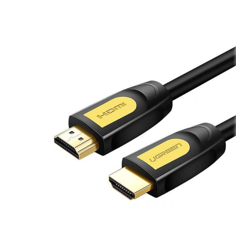 [CLEARANCE] UGREEN 1080P 60Hz HDMI Male to Male Cable Connector with Gold Plated Ethernet, 18Gbps Transfer Speed for TV, Projector, Monitor (Yellow-Black) (0.75 Meters) | 10151