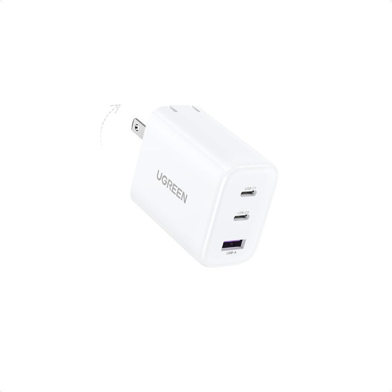 [CLEARANCE] UGREEN Nexode 65W 3-Port USB GaN Fast Charger Wall Power Adapter for iPhone, iPad, MacBook, Samsung Galaxy, Huawei, Oppo, Vivo, Android Phone, Tab, Tablet, Laptop, Camera, etc. | 90495