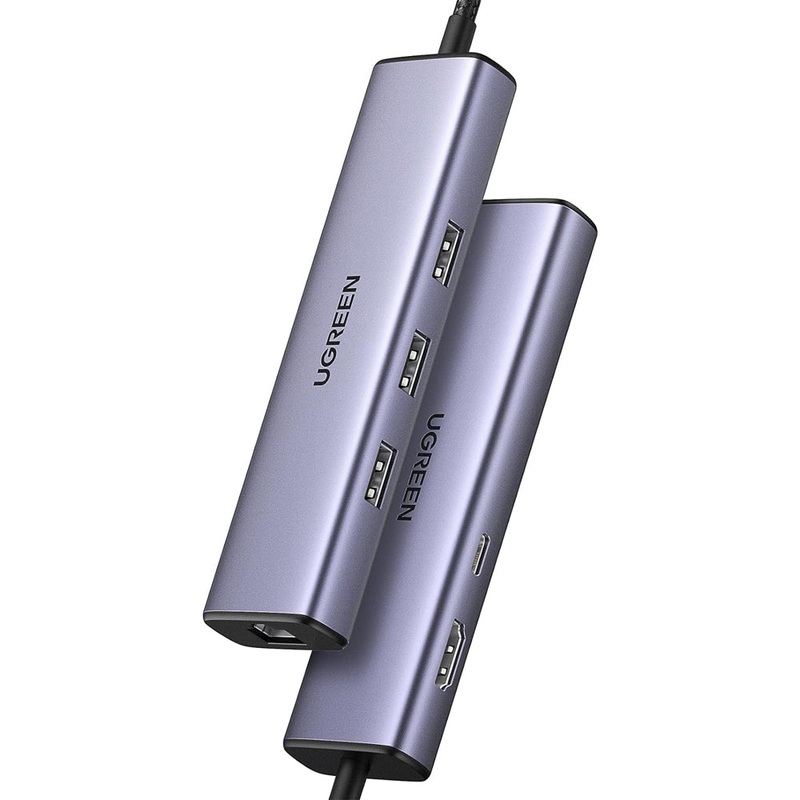 [CLEARANCE] UGREEN Revodok 6-in-1 Multifunctional USB C Hub with 4K UHD HDMI, 100W PD Fast Charger, 2x 480Mbps USB A 2.0, 5Gbps USB A 3.0, 1000Mbps RJ45 Gigabit Ethernet Port for MacBook, iMac, PC, Laptop, etc. – Supports Windows, macOS, Linux | 15495