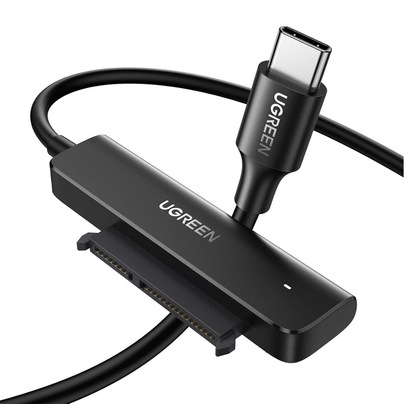 [CLEARANCE] UGREEN SATA III to USB C 3.1 Gen 1 Adapter Cable with 5Gbps Data Transfer Rate for 2.5 SSD & Hard Disk Drive to PC, Desktop Computer, Laptop, TV, etc. – Supports Windows, macOS, Linux, Chrome OS | 70610