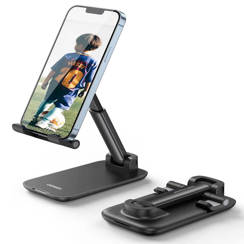 [CLEARANCE] UGREEN Universal Travel-Friendly Foldable and Adjustable Mini Phone Stand, Fit for 4 to 7.2 Devices and with 44mm Lifting Height for Smartphones – White
