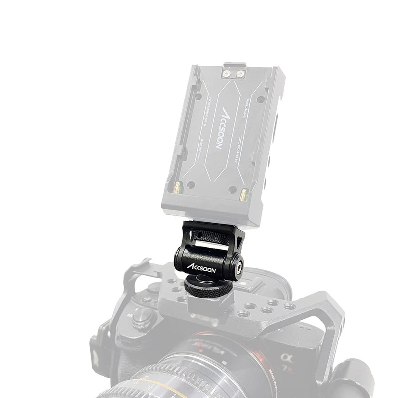 [CLEARANCE] Accsoon AA-01 Aluminum 1/4 Adjustable Cold Shoe Mount Adapter for Videography & Photography Camera Accessories, Video Light, Microphone, Field Display Monitor, Phone Holder