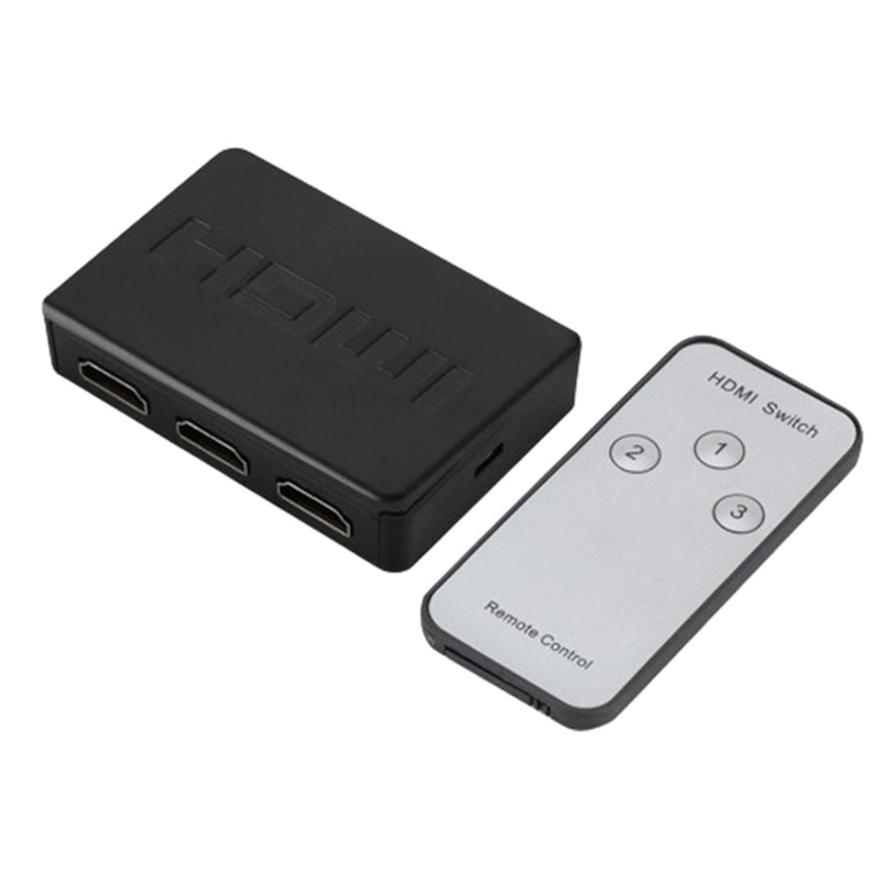 [CLEARANCE] ArgoX HDSW3-N HDMI Switcher 3×1 with 4K 60Hz, IR Remote Control, Supports HDMI2.0, 3D, HDR, 3Gbps Data Rate and TMDS Clock, 24/30/36bit Deep Color, and AWG26 HDMI Cable for DVD Players, PS4, HD Players, Set Top Boxes