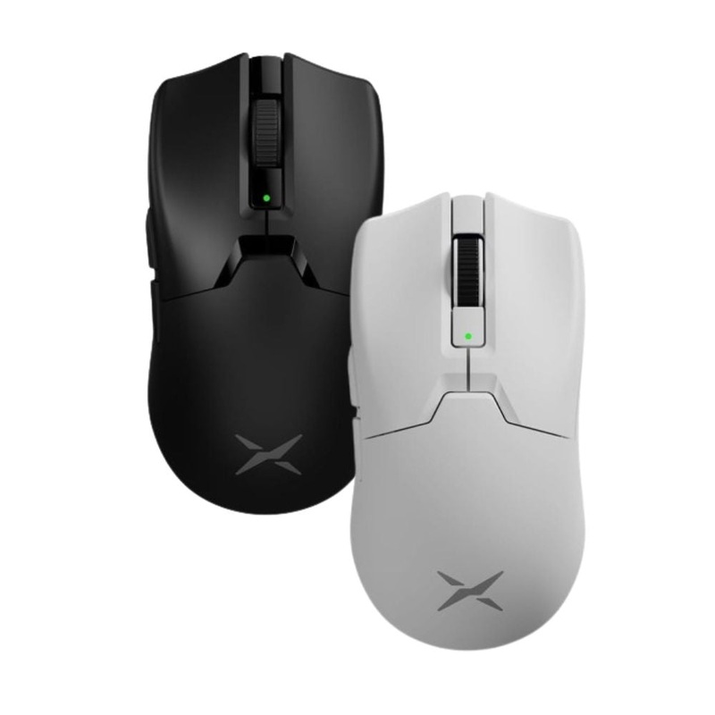 [CLEARANCE] Delux M800 Ultra USB Wired / Bluetooth and 2.4GHz Wireless Optical Gaming Mouse with 26000 DPI Resolution PAW 3395 Sensor, Up to 7 Programmable Buttons, and 120 Hour Battery for PC and Laptop Computers – White