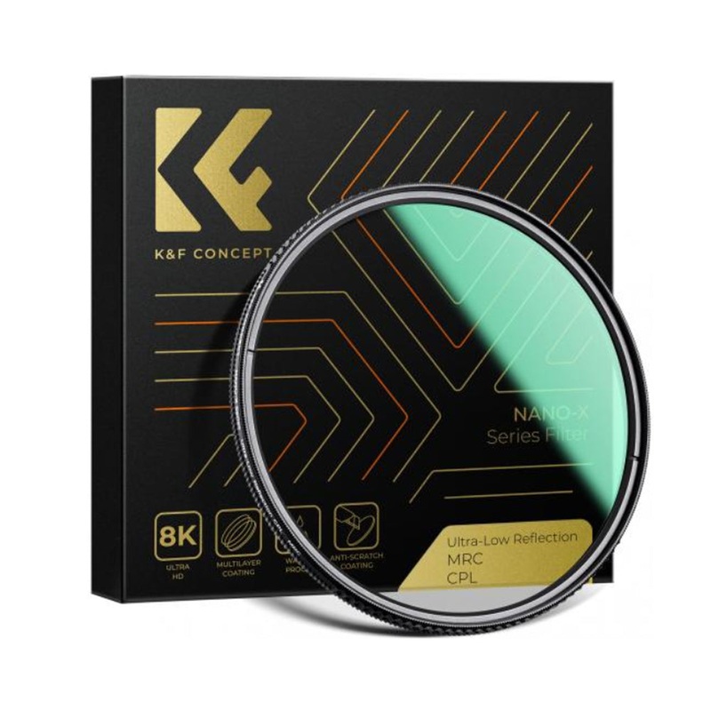[CLEARANCE] K&F Concept Nano-X Series CPL 0.1% Ultra-Low Reflection Circular Polarizer Lens Filter with Multi-Coated Optical Glass and Ultra-Thin Aluminum Frame for Mirrorless and DSLR Camera Photography