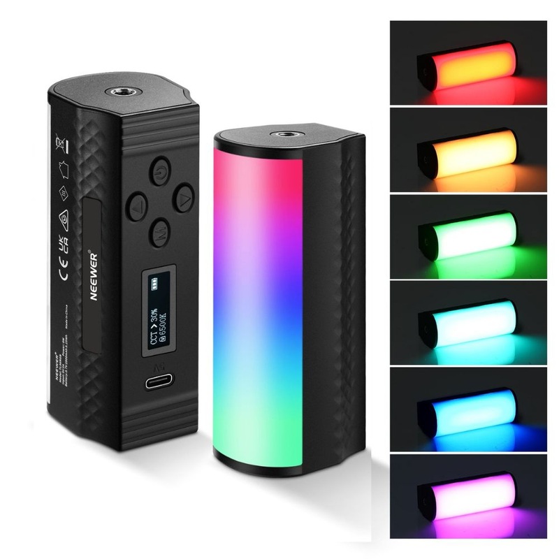 [CLEARANCE] Neewer TL96RGB Stick Light Magnetic Handheld Wand with 2500-8500K, 360 Full RGB mini LED Video Light, 2500 mAh Rechargeable Battery