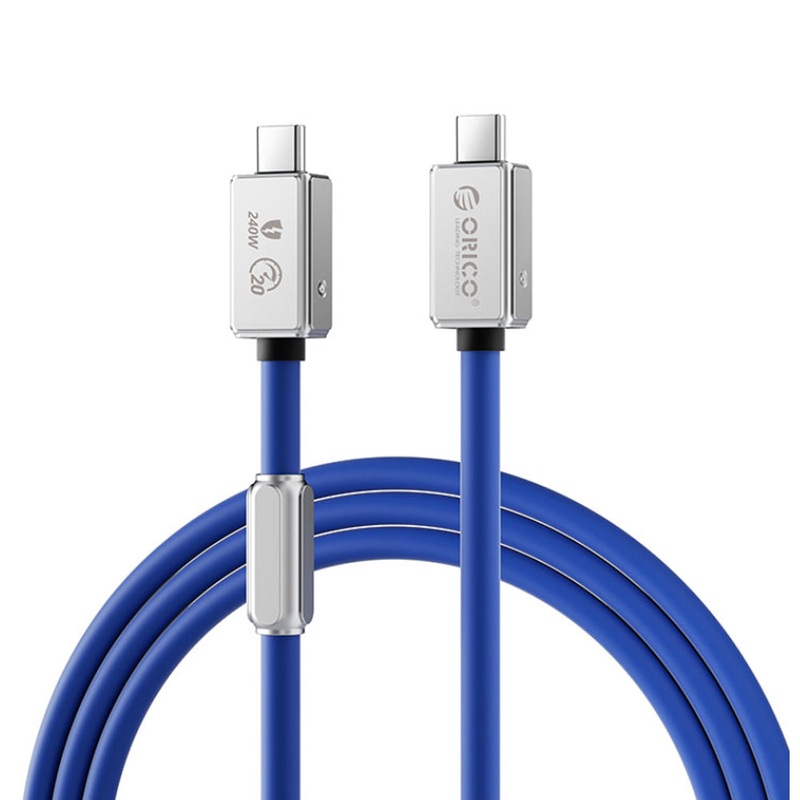 [CLEARANCE] ORICO 0.5M 1M 2M USB 3.2 Gen2 Type-C Male to Male PD 240W 20Gbps Fast Charging Video and Data Cable with 4K 60Hz Refresh Rate and Intelligent E-Marker Chip for Smartphone Desktop PC Laptop | 240B3-20  | Blue, Red, Green, Orange