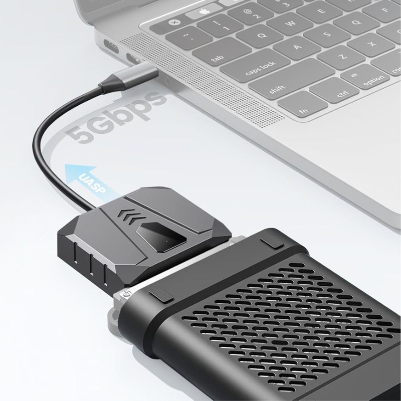 [CLEARANCE] ORICO 2.5 / 3.5 SATA SSD HDD Hard Disk Drive Adapter with Silicone Cover, USB 2.0 Output, 480Mbps Transfer Rate for PC Desktop Computer Laptop | UTS2-2AB