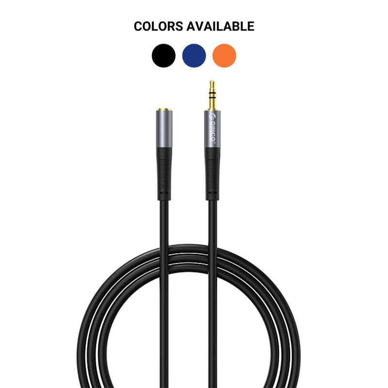 [CLEARANCE] ORICO 3 Meters 3.5mm TRS Jack Male to Female AUX Audio Extension Cable for Headphone Headset Earphone Speaker Mobile Phone Computer PC Laptop Car Stereo – Orange | AXF-30-OR
