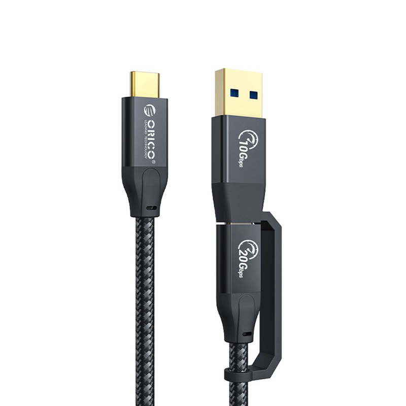 [CLEARANCE] ORICO PD 100W 20Gbps 2-in-1 USB Type C Fast Charging Data Cable with 4K60 UHD Video for iPhone 15 Pro Max iPad MacBook SAMSUNG S24 S23 S22 Huawei Honor Xiaomi Realme OPPO Vivo Smartphone Tablet Laptop PC Computer Monitor Charger | ACC32