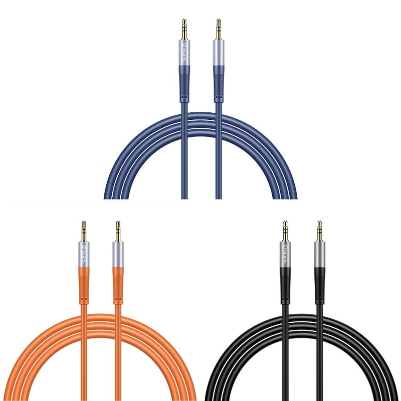 [CLEARANCE] ORICO Soft Silicone 3.5MM AXZ Series Audio Cable Male-to-Male with Gilded Connector and Tinned Copper for Smartphone Speakers and Other Audio Accessories – Blue