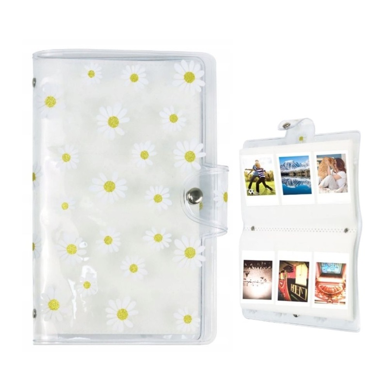 [CLEARANCE] Pikxi 96 Pockets Flowers Style Photo Album with Slip On Latch Cover for Fujifilm Instax Mini Instant Camera – Yellow Daisy