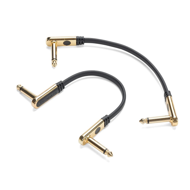 [CLEARANCE] Samson TOURtek PRO TPF 0.2 / 0.3 Meters 6.35mm AUX Instrument Patch Cable with Angled Gold Plated Plug Connectors – 2 Pieces | ESATPFAP ESATPFAP1