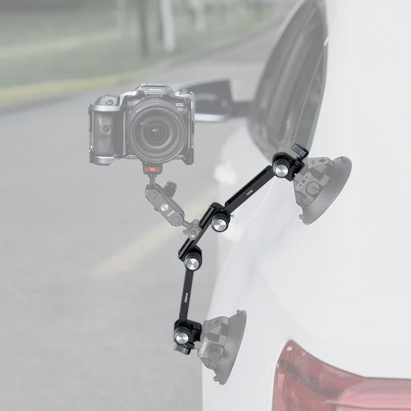 [CLEARANCE] Ulanzi CO06 External Magic Arm for SC-02 4.5 Suction Cup with 3.5Kg Max Load Capacity, QR Quick Release NATO Clamp, 1/4, 3/8 Threaded Multiple Mounting Holes for Cameras and Photo Accessories | C032GBB1