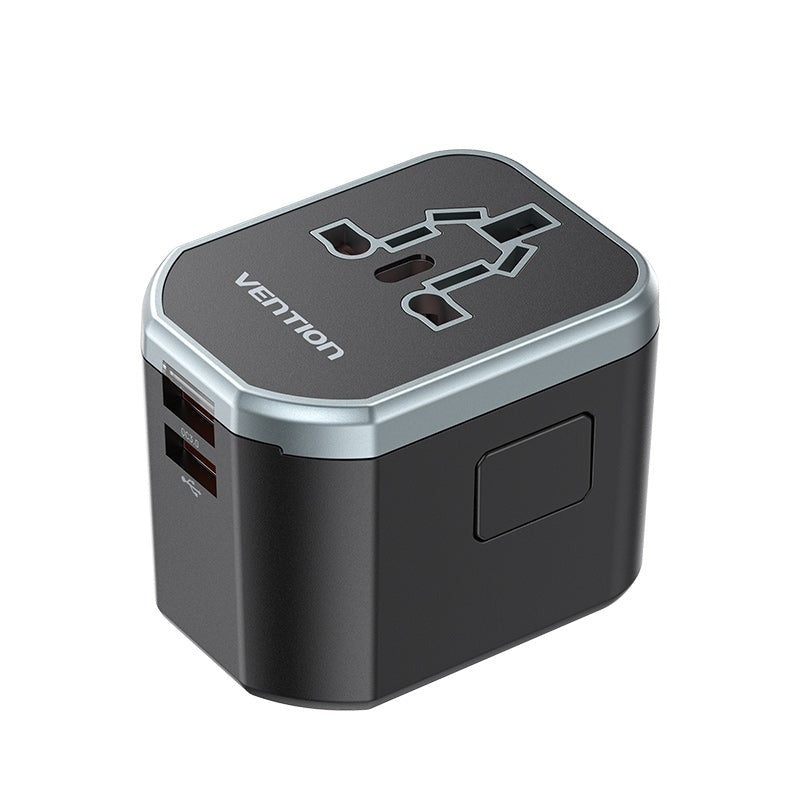 [CLEARANCE] Vention 20W Multi-Port Universal Travel Adapter with Fast Charging USB PD Ports, US/AU/UK/EU Male and Female Plugs for Smartphone, Tablet, Laptop etc. | FJCB0