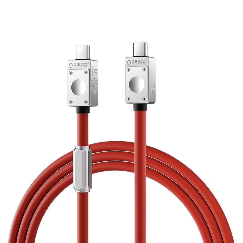 [CLEARANCE] ORICO 1 Meter USB 4 Type-C Male to Male PD 240W 40Gbps Fast Charging Video and Data Cable with 8K 60Hz Video Output and E-Marker Chip for Smartphone PC Laptop | Red