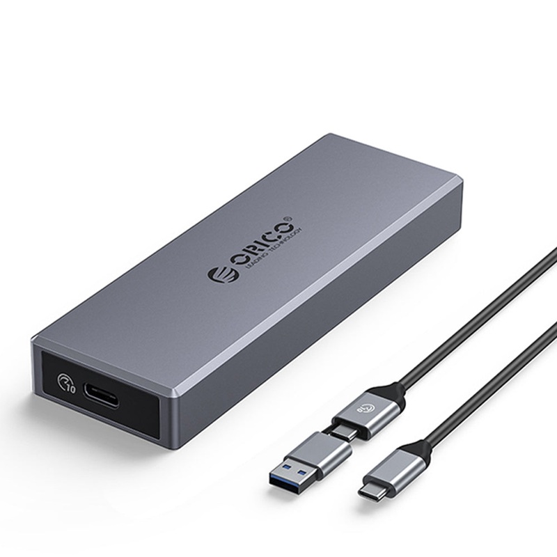 [CLEARANCE] ORICO M.2 NVME SSD Solid State Drive Enclosure with M / B&M Key Input, USB Type-C Output, 10Gbps Transfer Rate, Max 4TB Support Capacity and UASP TRIM Protocols | CM2C3-G2 – Gray