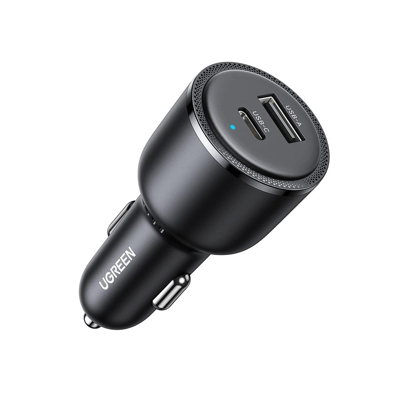 [CLEARANCE] UGREEN 63W USB Type C Fast Charging Car Charger Adapter with PSS 45W & QC 18W for Samsung Galaxy S23 S22 S21 Smartphone, Note 20 Series Tablet, iPhone 15 14 13 12 iPad and MacBook