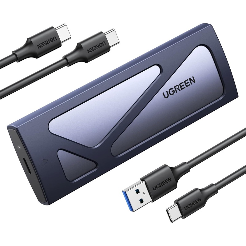 [CLEARANCE] UGREEN M.2 M-Key NVMe/PCIE SSD Hard Drive Aluminum Case Enclosure Adapter, 10Gbps USB 3.2 Gen2 USB C Transfer Rate, Supports M-Key & M+B Key and SSD Size 2230/ 2242/ 2260/ 2280 up to 8TB Capacity for Windows/macOs/Linux | 15512