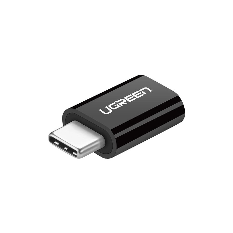 [CLEARANCE] UGREEN USB Type-C Male to Micro USB Female Adapter with 480Mbps Data Speed for Micro USB, Flash Drives, OTG Cable to Smartphone & Tablet Devices – Black | 30391