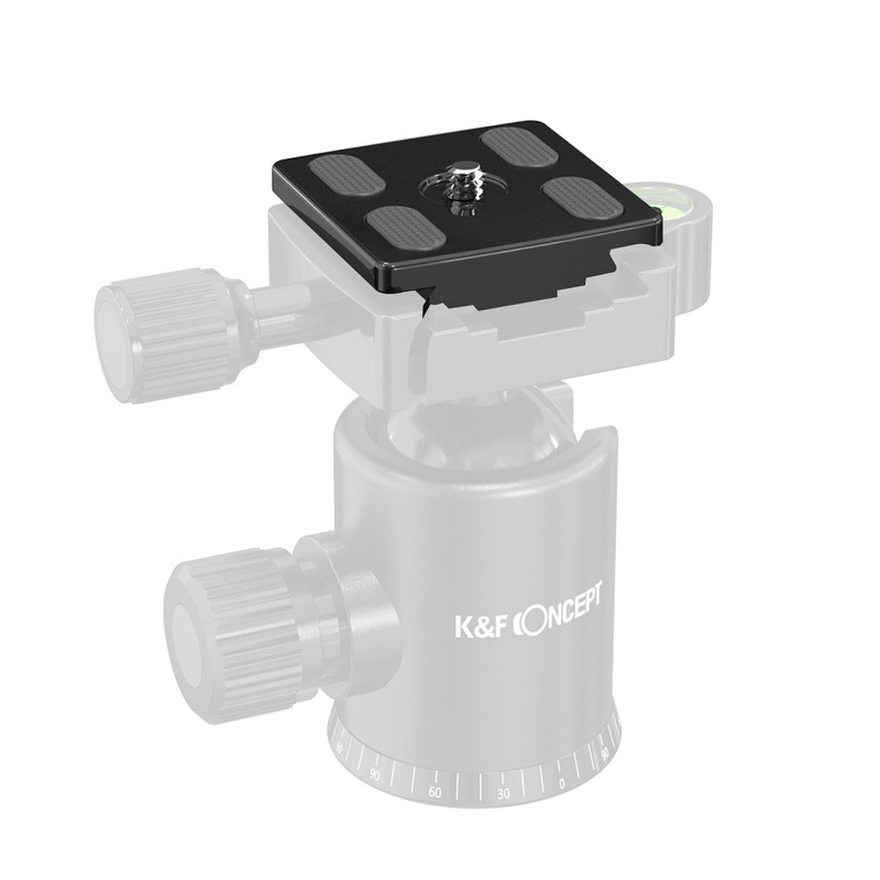 K&F Concept 1/4 QR Quick Release Aluminum Alloy Mounting Plate with Anti-Slip Rubber Mat for Selected Tripod Models KF09.007 KF09.008 KF09.009 KF09.010 KF09.015 KF09.014