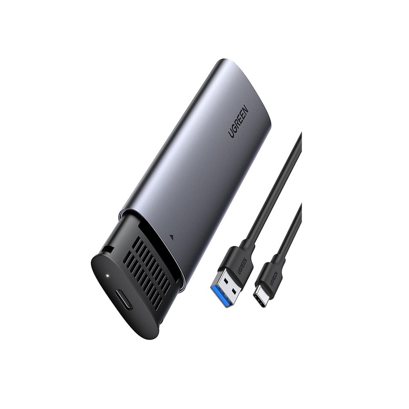 UGREEN M.2 B-Key SATA SSD NGFF Hard Drive Enclosure Adapter, 5Gbps USB 3.0 Transfer Rate, Supports SSD Size 2230/ 2242/ 2260/ 2280 Up to 2TB Capacity with USB A to USB C Cable & Built-in LED Light Indicator for Windows/macOs/Linux | 10903
