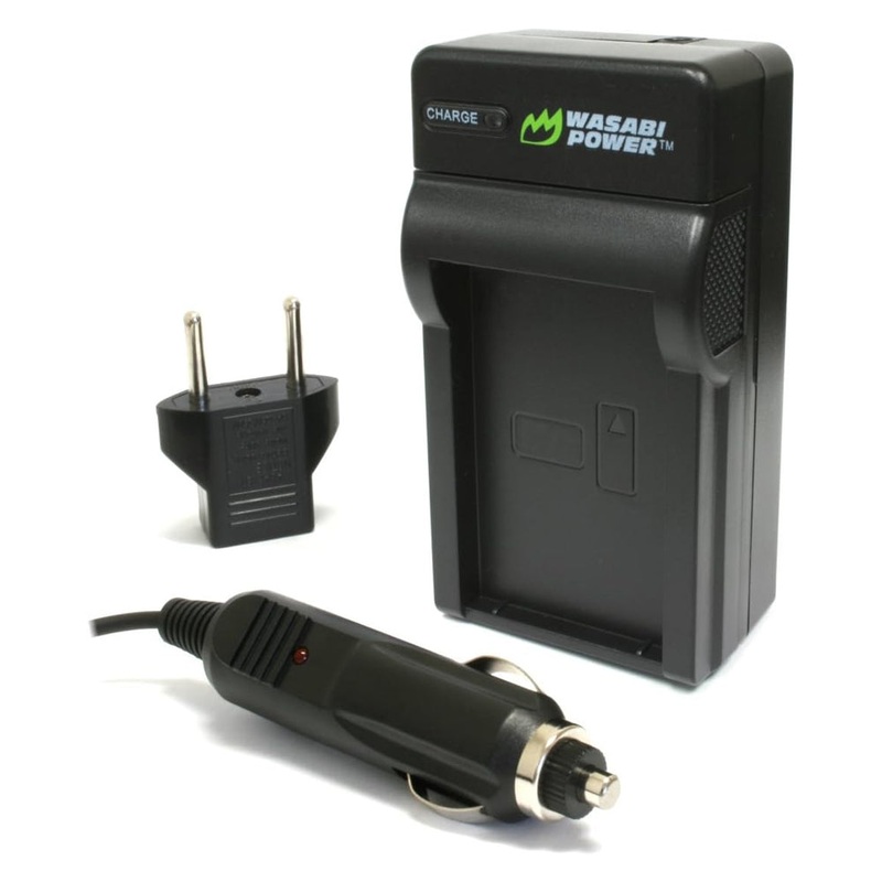 Wasabi Power Panasonic DMW-BMB9 DMWBMB9 Battery Charger with Fold Out US Plug, Car Charger and Euro Plug Adapter for Panasonic Lumix DC-FZ80 DMC-FZ45 DMC-FZ47 DMC-FZ48 DMC-FZ60 DMC-FZ62 DMC-FZ70 DMC-FZ72 DMC-FZ100 DMC-FZ150 Digital Camera