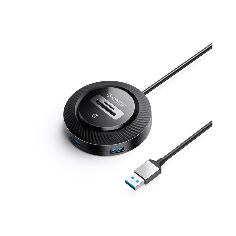 [CLEARANCE] ORICO 1.8 Meter 4 Port USB-A Hub with 5Gbps USB A 3.0 and SD / TF Card Slot Outputs for Windows, Mac OS, Linux | YK5-U3 – Black