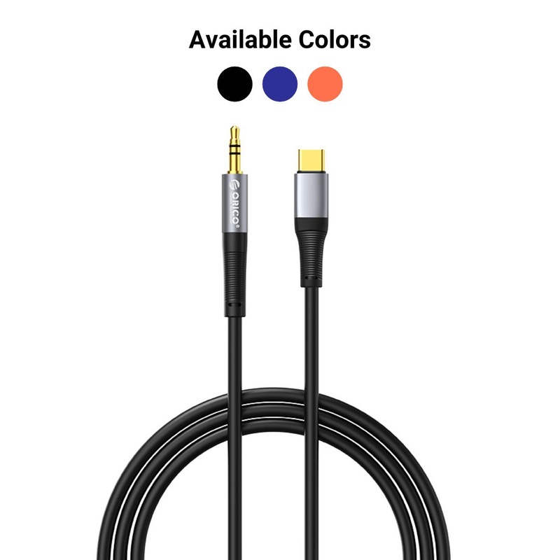 [CLEARANCE] ORICO 1 Meter USB Type C Male to Male 3.5mm TRS Jack AUX Audio Adapter Cable for Mobile Phone Tablet Computer PC Laptop Speaker Headphone Headset Microphone Car Stereo – Orange | AXC-10-OR