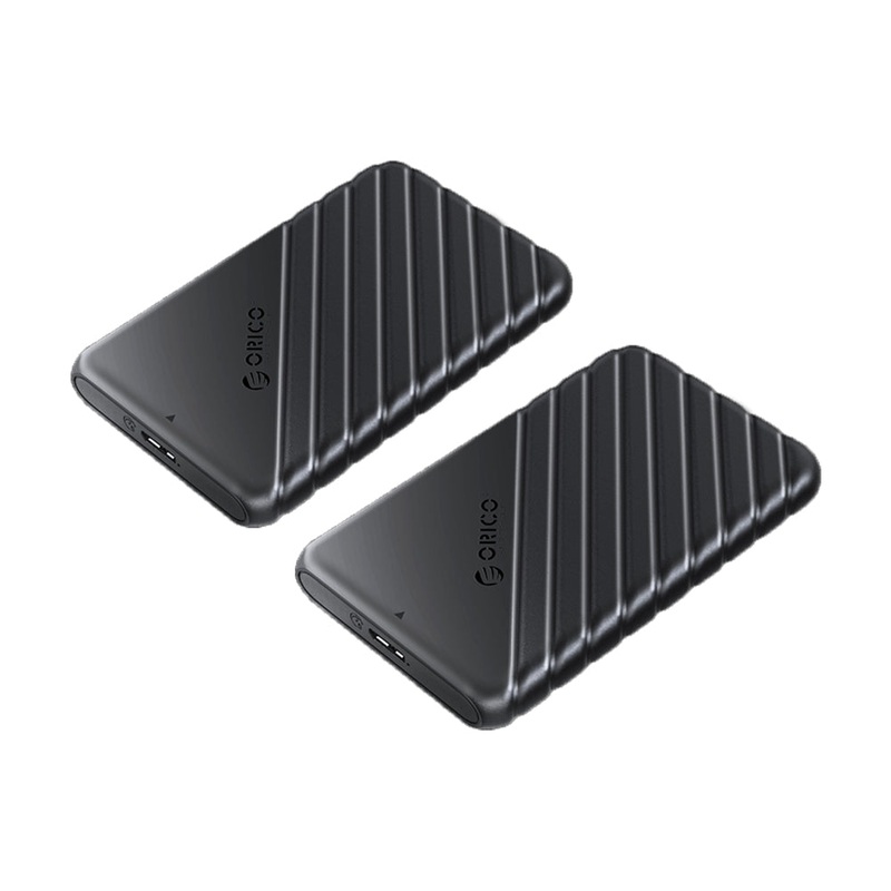 [CLEARANCE] ORICO 2pcs 2.5 SATA 3.0 HDD / SSD External Enclosure USB 3.0 Micro-B with Max 5Gbps Transfer Rate, 6TB Memory Storage Capacity, 10 Mins Auto Sleep Mode for Windows Mac Linux | 25PW1-U3 – Black and White