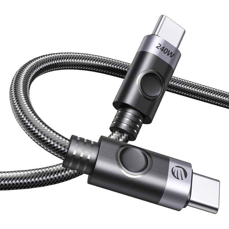 [CLEARANCE] ORICO-C2CZ 1m USB C-to-C PD 100W Fast Charging Aluminum Alloy + TPE + Woven Cable with 480 Mbps Transmission Speed for Smartphones Cameras Printers Hard Drives | Black