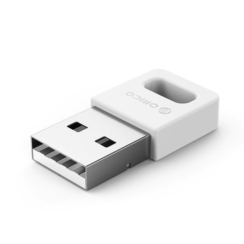 [CLEARANCE] ORICO USB Type-A Bluetooth 4.0 Adapter with 3 Mbps Transmission Speed and 20m Transmission Range for Bluetooth Speaker, Bluetooth Headphones, Wireless Keyboard & Mouse, Gamepad, Printer, and Mobile Phones to PC – White