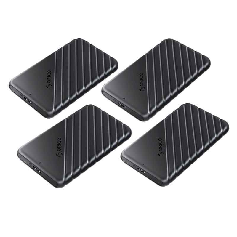 ORICO 4pcs 2.5 SATA 3.0 HDD / SSD External Enclosure USB 3.0 Micro-B with Max 5Gbps Transfer Rate, 6TB Memory Storage Capacity, 10 Mins Auto Sleep Mode and Plug & Play for Windows Mac Linux | 25PW1-U3-4