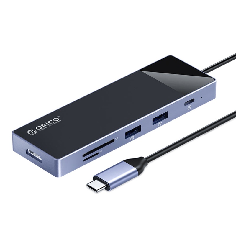 ORICO Type C 10 in 1 Multifunctional Docking Station with USB 3.0 5Gbps USB 2.0 480Mbps Transmission Rate PD 4K HDMI USB A 3.0 USB 3.0 USB A 2.0 RJ45 SD TF 1000Mbps Network Rate for Windows Mac OS Android – Black