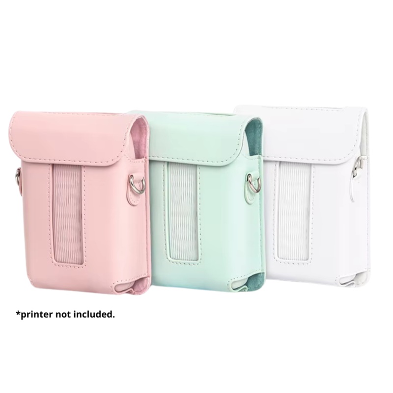 Pikxi Full Body PU Leather Sling Case for FUJIFILM Instax Mini Link 3 Photo Printer with Formfitting Design | Green Pink White