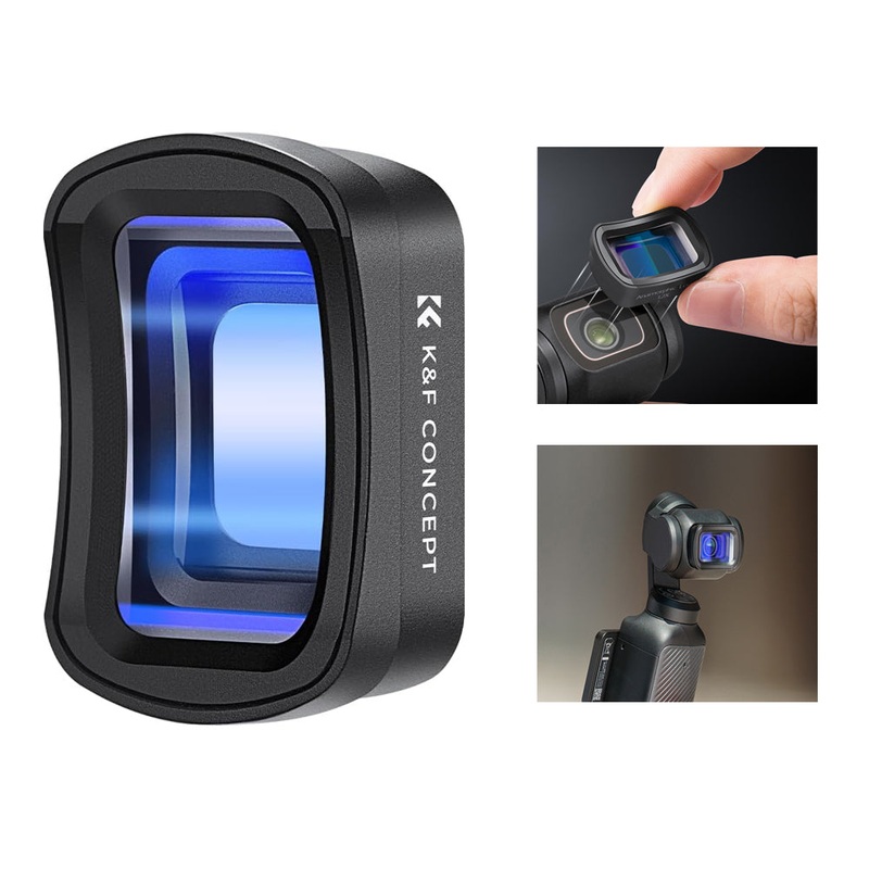 K&F Concept 1.2x Wide DJI Osmo Pocket 3 Anamorphic Cinematic Magnetic Lens Filter with Waterproof Anti-Scratch Coating, Blue Streak Effect and AGC Optical Glass