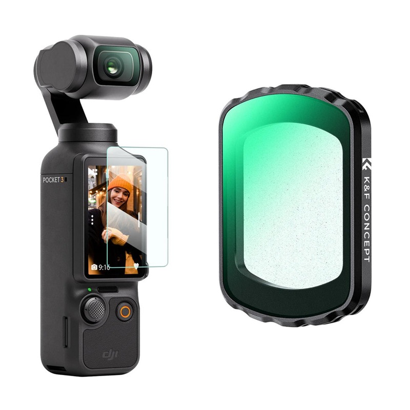 K&F Concept Black Mist Diffusion 1/8 Lens Filter for DJI Osmo Pocket 3 with 28 Multi-Layer Coating, Top AGC Optical Glass and Magnetic Installation | KF01-2614