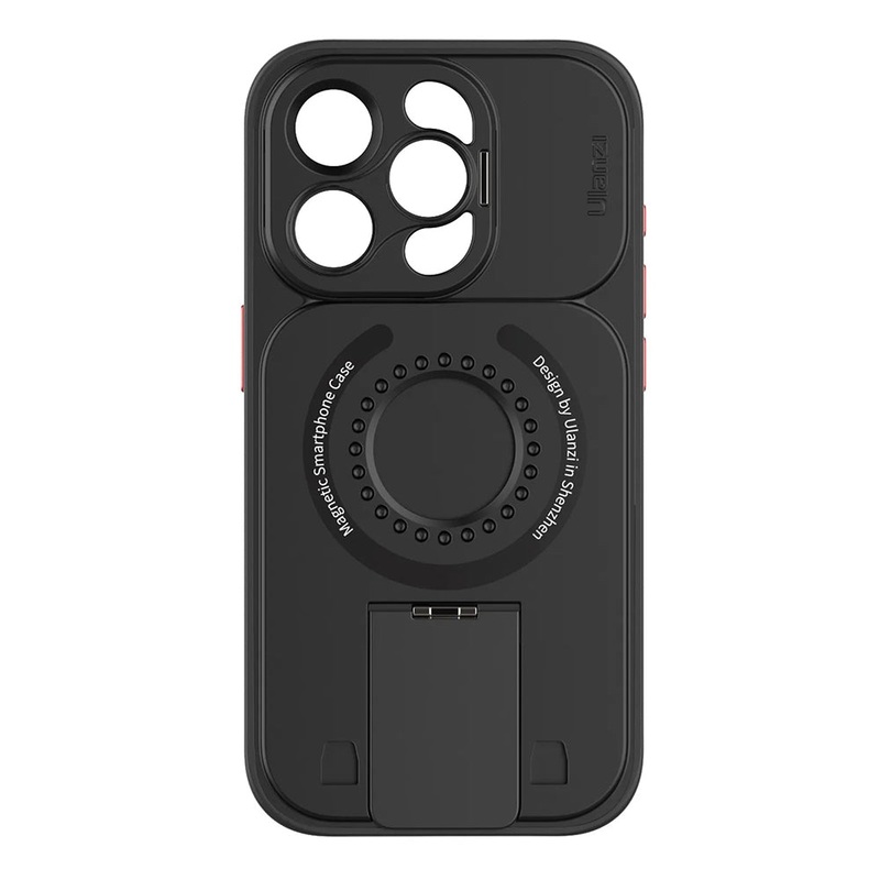 Ulanzi O-LOCK Case for iPhone 15 Pro / Pro Max – Magnetic Smartphone Case with Quick Release Locking Mount for O-LOCK Modules and Accessories, Built-In Phone Stand, TF/SIM Card and Ejector Pin Tray, and 52mm MagFilter Adapter (Optional)