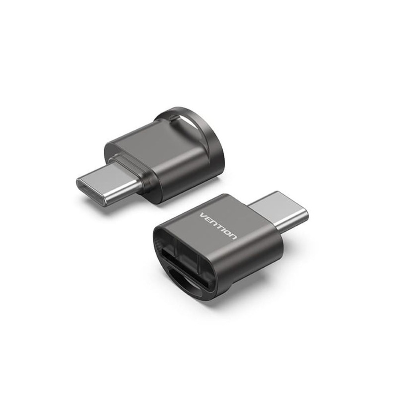 Vention 2.0 USB Type-C MicroSD Card Reader with High-Speed 480Mbps Transfer Rate for Android Phones, Tablets, Laptops