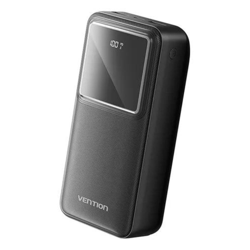 Vention 30000mAh 22.5W/20W PD Fast Charging Power Bank with 3-Port Output, Smart LED Digital Display for iPhone, iPad, Airpods, Tablet, Android Smartphone, Smartwatch – Black, White