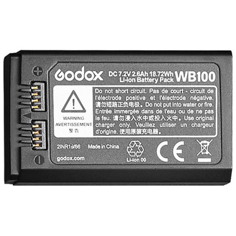 Godox WB100 2600mAh Lithium-Ion Rechargeable Battery for AD100PRO Pocket Flash  – Studio Lighting and Equipment Accessories