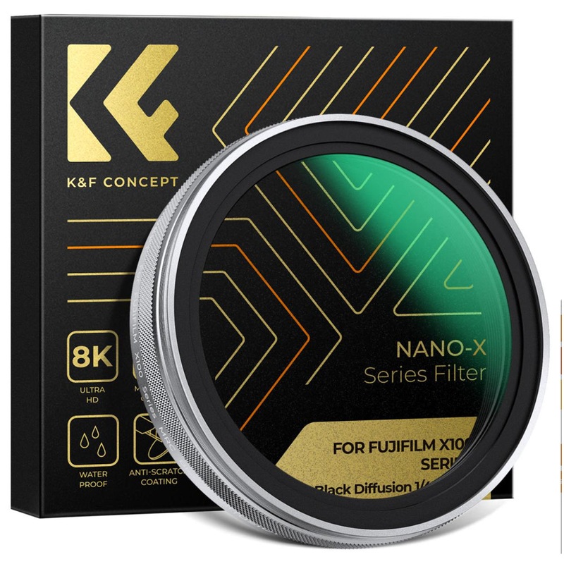 K&F Concept FUJIFILM X100 Series NANO-X Black Mist 1/4 Diffusion Lens Filter for FUJI X100, X100F, X100S, X100T, X100V, X100VI Cameras – Multi-Coated Optical Glass, Magnetic Frame, High-Definition, Waterproof & Scratch-Resistant
