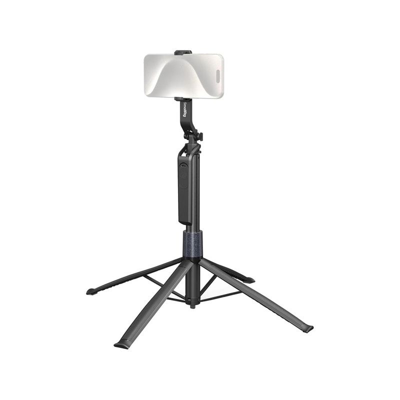 SmallRig Encore PT-60 6-Section Tripod + Windproof Smartphone Stabilizer Stand Aluminum Alloy and Bluetooth 5.0 Remote Control with Max 79 Operating Height, 1Kg Max Load Capacity for Vlog Vlogging Live Selling Content Creation