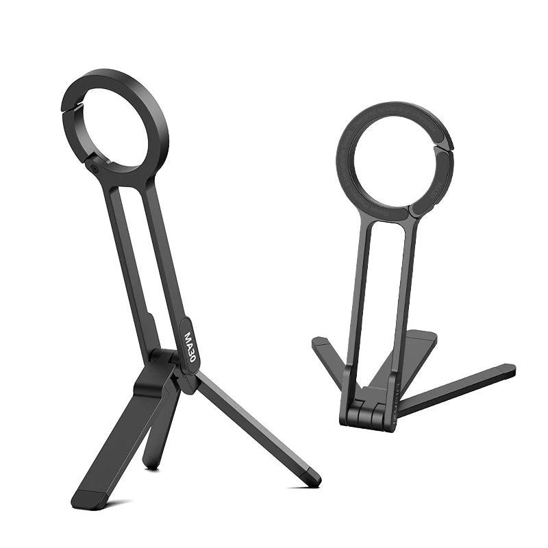 Ulanzi MA30 MagSafe Carabiner-Mounted Smartphone Tripod – Foldable Clip-Style Magnetic Phone Holder Stand for iPhone 16/15/14/13/12 Pro Max & Other Compatible Mobile Devices | M030
