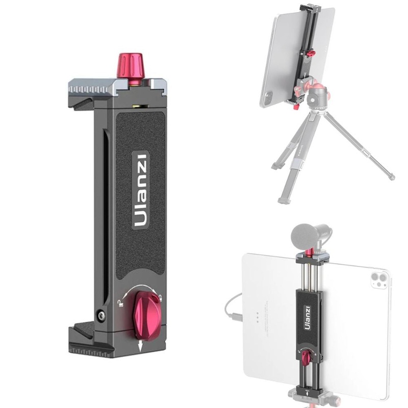 Ulanzi U-Pad III Tablet Holder Tripod Mount with Cold Shoe for iPhone / iPad with 4.7 to 12.9 with 1/4-20 Threads and Arca Type Mount for Vlog Vlogging, Content Creation